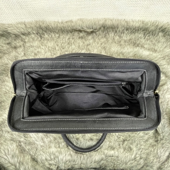 Etienne Aigner Black Signature Canvas Doctor-Style Satchel EUC - Picture 6 of 16